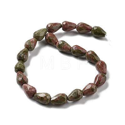 Natural Unakite Beads Strands G-P520-B09-01-1