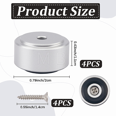 4Pcs Aluminum Furniture Pads FIND-CP0003-81P-1