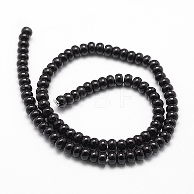 Natural Black Onyx Beads Strands G-P161-19-6x3mm-1