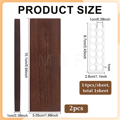 1Pc Rectangle Wood Display Pedestals AJEW-WH0485-37C-1