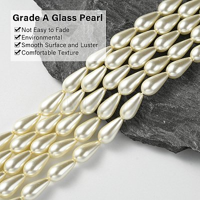 Glass Pearl Beads X-HY-AB426-EM107-1