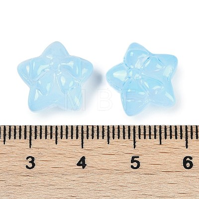 Transparent Spray Paint Glass Beads X1-GLAA-H035-02G-1