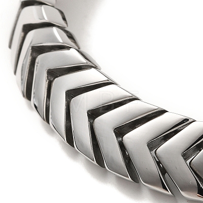 304 Stainless Steel Arrow Link Chain Bracelets for Women Men BJEW-Q341-07AS-1