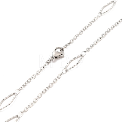 304 Stainless Steel Necklaces STAS-D084-28P-1