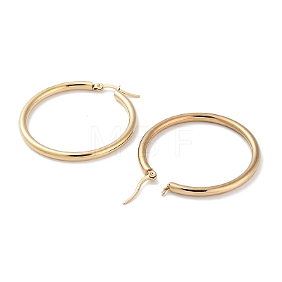 Ring 304 Stainless Steel Hoop Earrings for Women Men EJEW-B049-01E-G-1