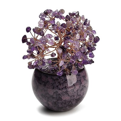 Natural Amethyst Chips Tree of Life Display Decorations GG-CBACC2B-02D-1