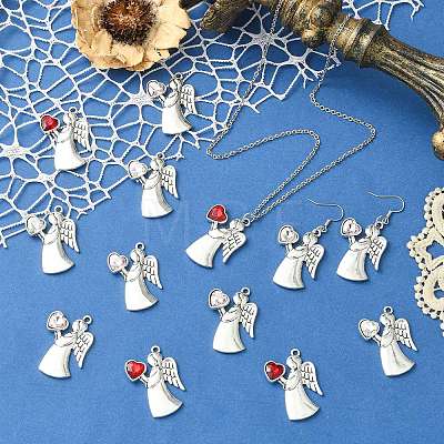 30Pcs 3 Colors Antique Silver Alloy Rhinestone Pendants FIND-CJ0006-07-1