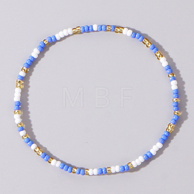 Boho Round Glass Seed Beaded Stretch Bracelets for Women NW8932-10-1