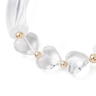 Glass Beads Stretch Bracelets for Women BJEW-JB12948-1