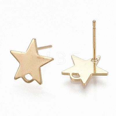 Brass Stud Earring Findings X-KK-S348-352-1