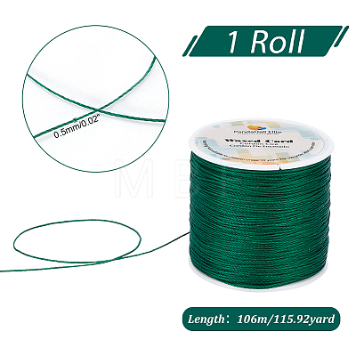   1 Roll Round Waxed Polyester Cords YC-PH0002-44D-1