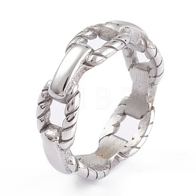 Tarnish Resistant Unisex 304 Stainless Steel Finger Rings RJEW-K233-03-P-1