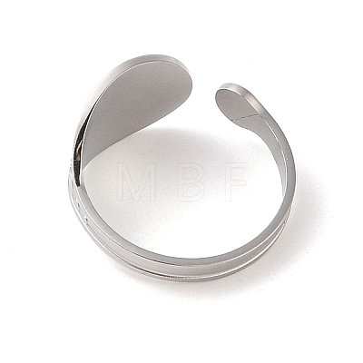 Non-Tarnish 304 Stainless Steel Cuff Rings RJEW-Q812-01P-1