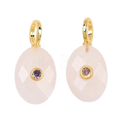 Natural Rose Quartz Pendants G-F837-05B-1