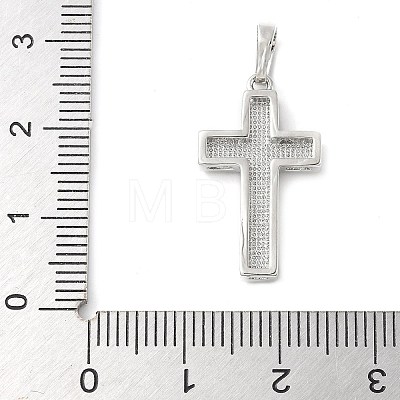 Brass Pave Natural White Shell Pendants KK-S522-01A-P-1