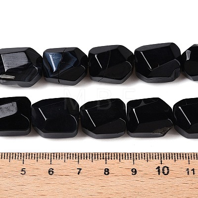 Natural Black Agate(Dyed & Heated) Beads Strands G-N342-148C-1