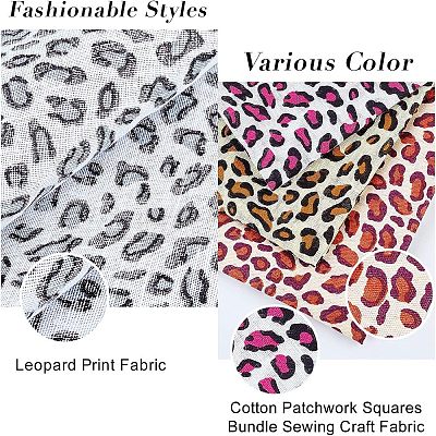 Printed Leopard Print Pattern Fabric AJEW-FG0001-16-1