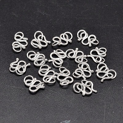 925 Sterling Silver S-Hook Clasps STER-F014-05B-1
