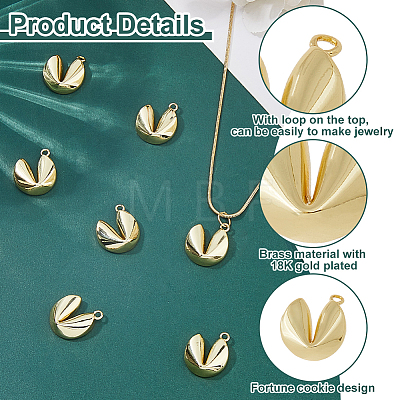 12Pcs Brass Pendants KK-HS0001-83G-1