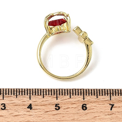 Glass Cuff Open Rings RJEW-P178-01E-G-1