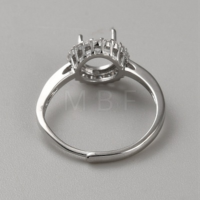 Sterling Silver Open Cuff Ring Findings STER-WH0061-21D-1