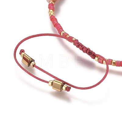 Adjustable Natural Gemstone Braided Bead Bracelets BJEW-L669-C-1