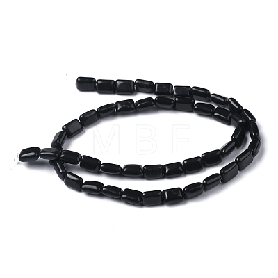 Synthetic Black Stone Beads Strands G-Z006-B09-1