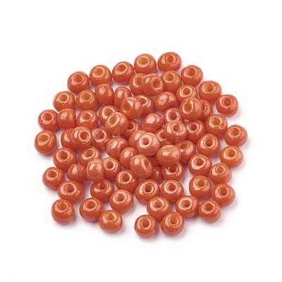 6/0 Baking Paint Glass Seed Beads SEED-Q025-4mm-N22-1