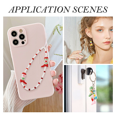20Pcs 10 Styles Fruit Theme Boot Baking Paint Glass Enamel Beads LAMP-TA0002-78C-1