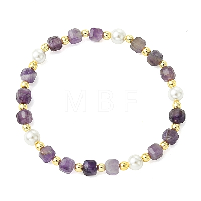 Natural Gemstone & Non-magnetic Synthetic Hematite & Shell Pearl Beaded Bracelets for Women BJEW-JB13892-1