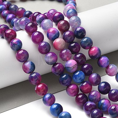 Natural Agate Beads Strands G-NH0001-G04-01-1