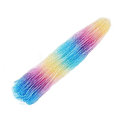 Gradient Color Baking Paint Glass Bead Strands LS-DGLA-A039-T6mm-A07-1