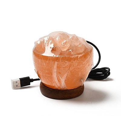 USB Natural Himalayan Rock Salt Lamp DJEW-P002-02E-1