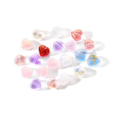 20Pcs Transparent Spray Painted Glass Beads GLAA-YW0001-09-1
