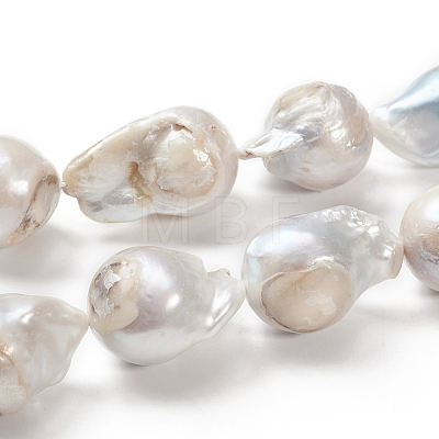 Natural Baroque Pearl Keshi Pearl Beads Strands PEAR-K004-20-1