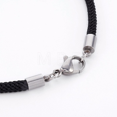 Braided Cotton Cord Bracelet Making MAK-L018-03A-03-P-1