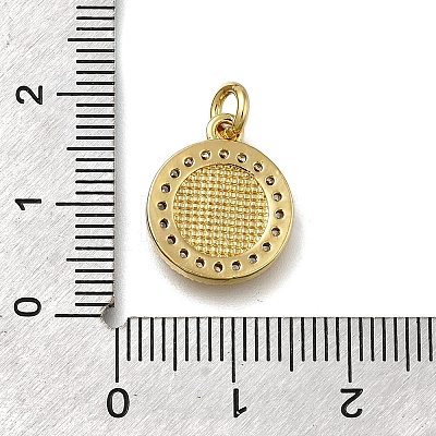 Brass Micro Pave Clear Cubic Zirconia Pendants ZIRC-I070-068G-1