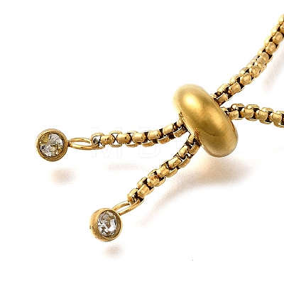 Adjustable Real 18K Gold Plated 304 Stainless Steel Slider Bracelet/Bolo Bracelets Making STAS-I153-03G-01-1