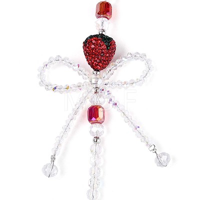 Glass Mobile Straps HJEW-SZ0001-57-01-1