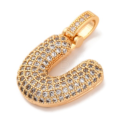 Brass Micro Pave Cubic Zirconia Pendants KK-C076-29U-G01-1