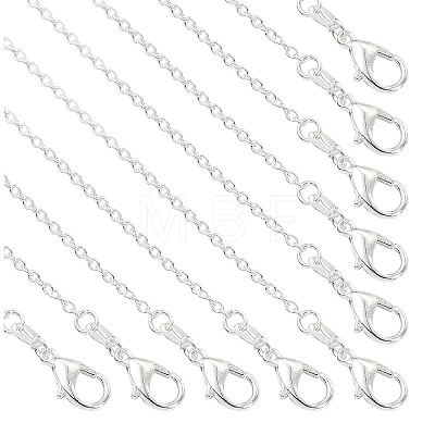 Brass Cable Chain Necklaces NJEW-YW0001-21A-S-1