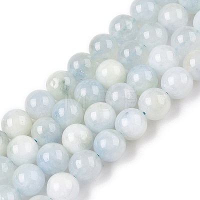 Dyed Natural White Jade Beads Strands G-T138-8mm-210-41-1