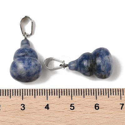 Natural Blue Spot Jasper Pendants G-B127-03P-03-1