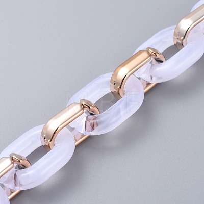 Imitation Gemstone Style Acrylic Handmade Cable Chains AJEW-JB00517-01-1