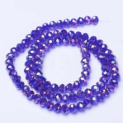 Electroplate Glass Beads Strands EGLA-A034-T1mm-B15-1