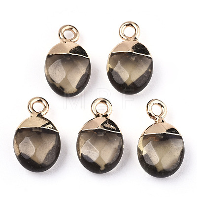 Faceted Glass Charms GLAA-N040-007A-1