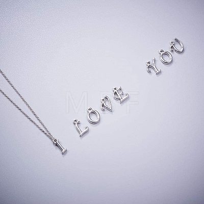 Alloy Letter Pendants PALLOY-NB0001-03-1