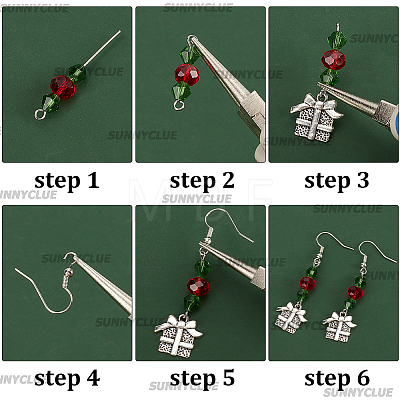DIY Christmas Theme Earring Making Kit DIY-SC0022-77-1