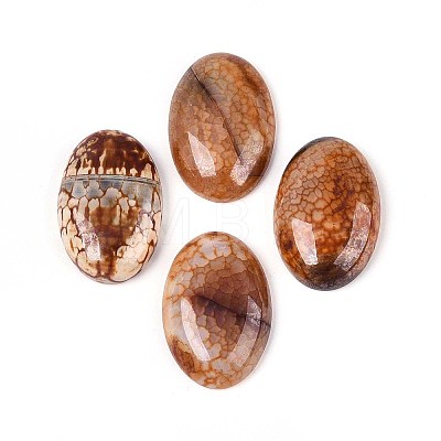 Dyed Natural Fire Agate Cabochons X-G-Q957-02B-20x30-1