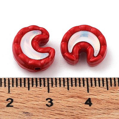 Spray Painted Alloy Bead PALLOY-H134-32-1